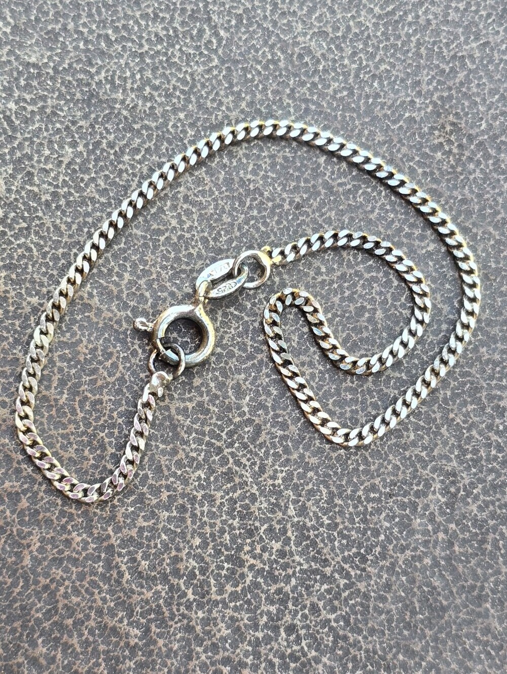 Classic solid 925 sterling silver 2mm curb chain bracelet unisex men women
